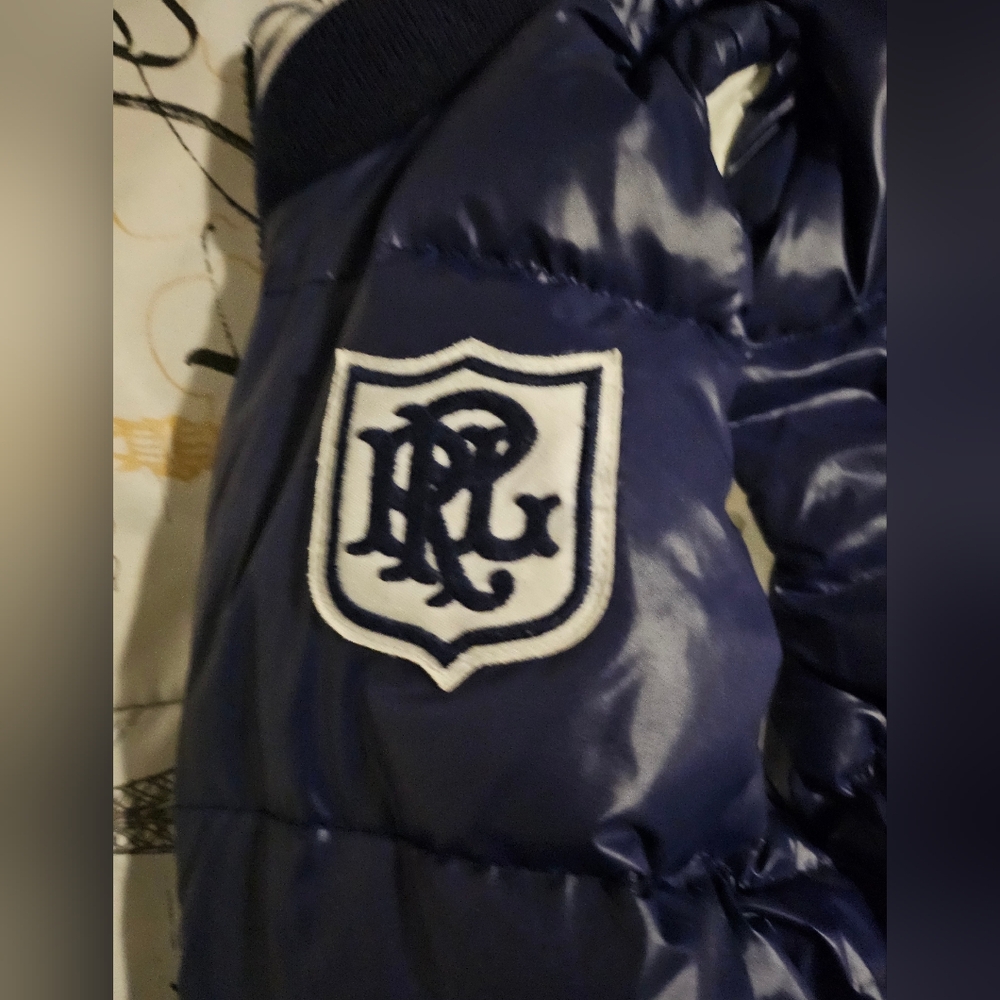 Polo reversable Navy Blue and white Puffer Vest - Picture 6 of 9